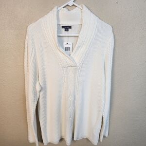 Nautica Off White Cable Knit Pullover Sweater XXL NWT (5504)
